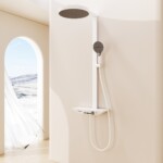 Jasupi JB13C95 3 Function Shower Set with Large Storage Shelf and Digital Show