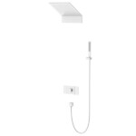 Jasupi J-Inbox Concealed Series Square Shape designed 2 function solid brass thermostatic wall mounted concelad shower set with large size control board