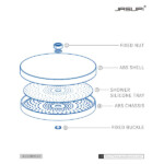 Round Shape designed 3 function solid brass thermostatic wall mounted concelad shower set with large size control board and angle adjustable top shower