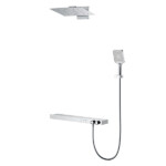 3 function solid brass thermostatic wall mounted concealed shower set with large top shower