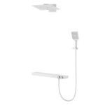 3 function solid brass thermostatic wall mounted concealed shower set with large top shower