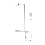 3 function solid brass thermostatic Exposed shower set with large top shower