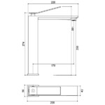 Jasupi Elegant Series Solid Brass Single Lever Tall Basin Faucet