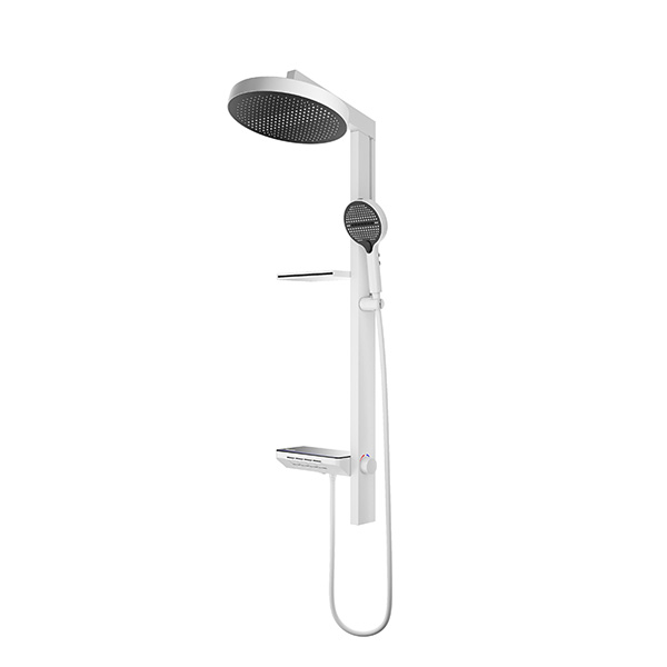 Jasupi Elegant Series 4 function hot & cold  Shower Mixer set with three-level storage shelf and digital control board