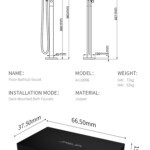 Jasupi Ring Series Floor Mounted Single Lever Bathtub Faucet Mixer